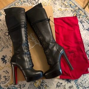 Christian Louboutin Nardja 140 louboutin knee high boot/size 38